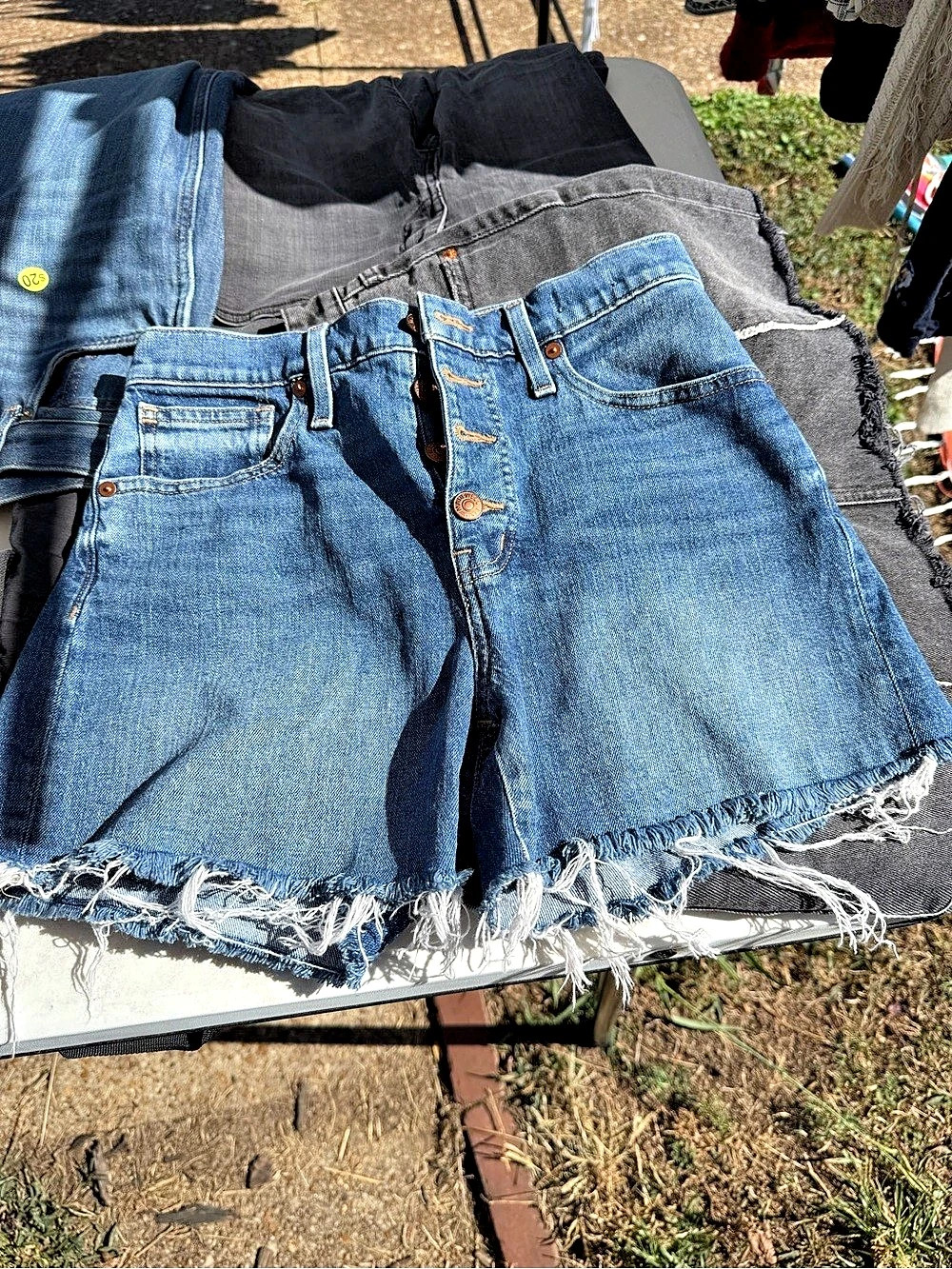 Madewell High-Rise Denim Shorts: Button-Front Edition Blue Waist 26